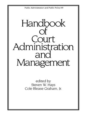 cover image of Handbook of Court Administration and Management